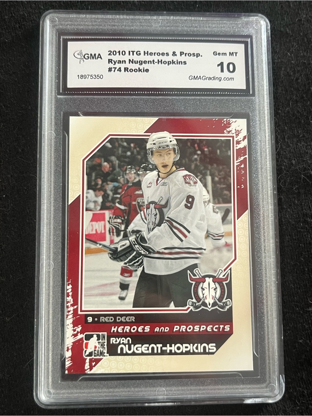 2010-11 ITG Heroes and Prospects #74 Ryan Nugent Hopkins Pre Rookie Card GMA 10